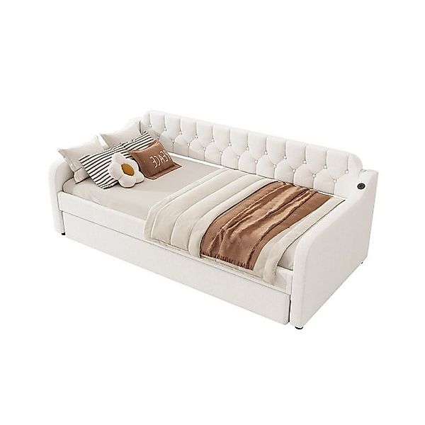 HAUSS SPOLE Schlafsofa 90x200cm Tagesbett mit ausziehbares Rollbett, USB-An günstig online kaufen