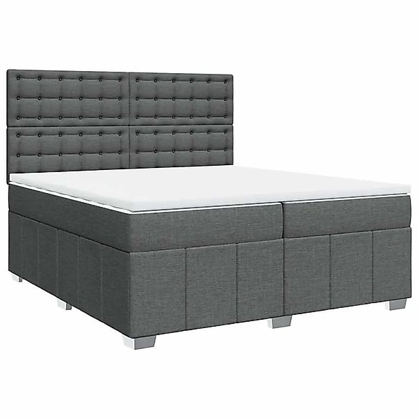 vidaXL Boxspringbett mit Matratze Dunkelgrau 200x200 cm Stoff 3294090 günstig online kaufen