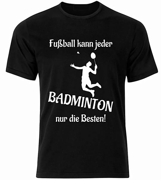 Wandtattoodesign T-Shirt Shirt mit Badminton Spruch Druck Herrengröße, Fun günstig online kaufen
