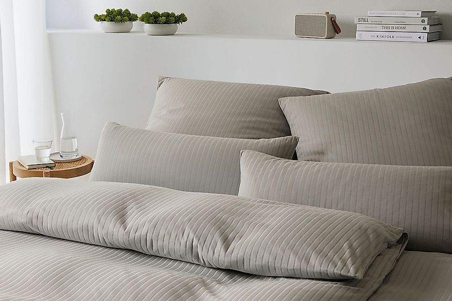 Elegante Bettwäsche »Solid Stripe«, angenehmes Hautgefühl günstig online kaufen