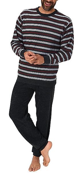 Normann Pyjama Herren Übergrössen Frottee Schlafanzug lang mit Bündchen günstig online kaufen