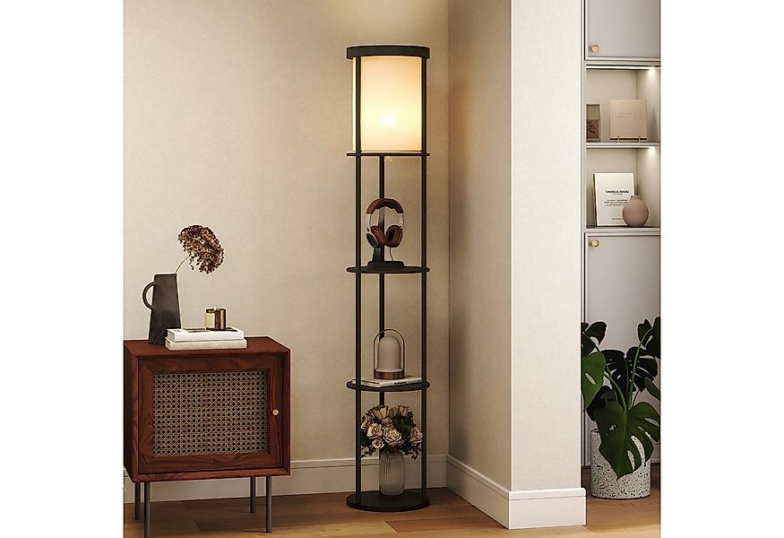 HOMCOM Stehlampe mit einer Fernbedienung und einem Fußschalter, Dimmfunktio günstig online kaufen