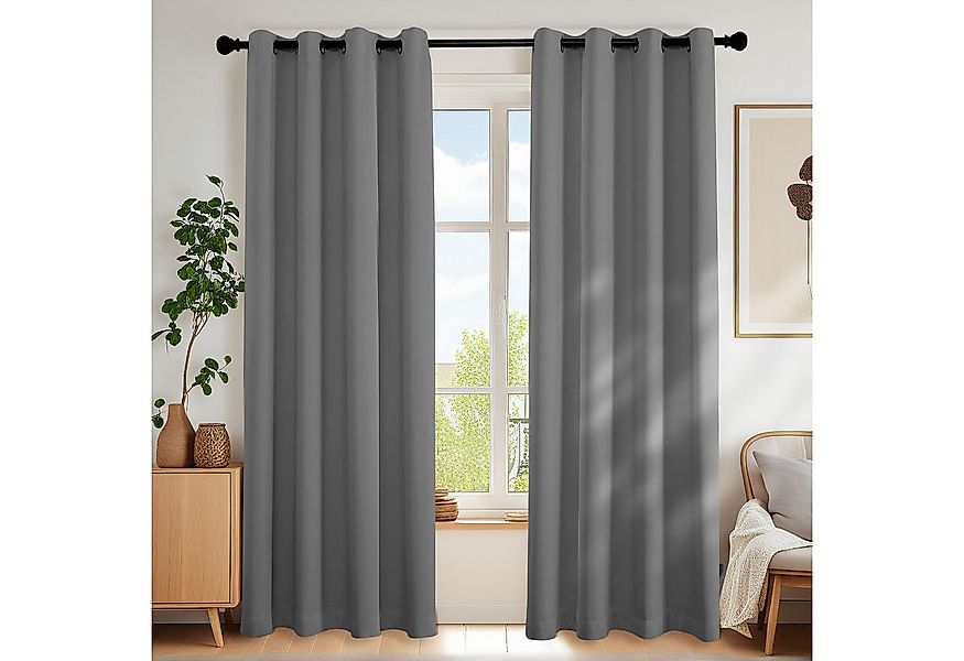 Simloveve Verdunkelungsvorhang 2er-Set Gardinen Blickdichte Thermo Vorhang günstig online kaufen
