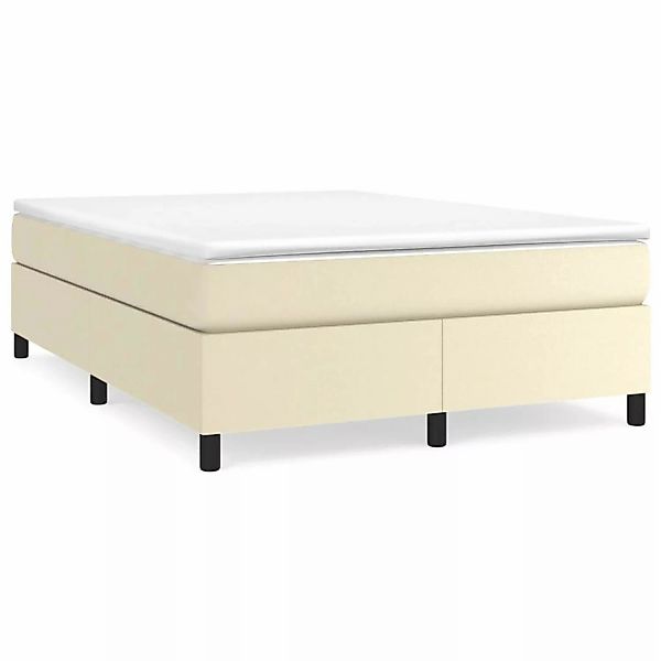 vidaXL Boxspringbett Creme 140x190 cm Kunstleder1465976 günstig online kaufen