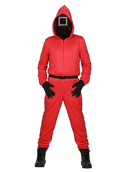 Metamorph Kostüm Squid Game Aufseher Overall - Karneval Fasching, Roter Ove günstig online kaufen