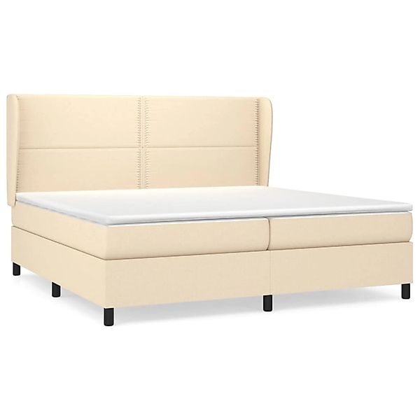 vidaXL Boxspringbett mit Matratze Creme 200x200 cm Stoff1372467 günstig online kaufen