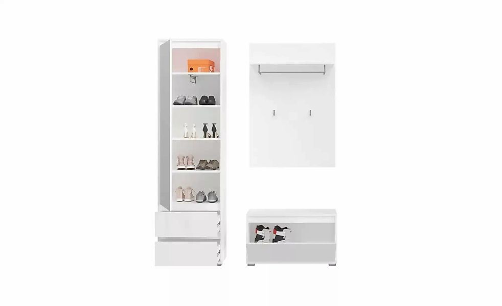 Garderoben-Set  Torino ¦ weiß ¦ Maße (cm): B: 145 H: 190 T: 35.0 Garderoben günstig online kaufen