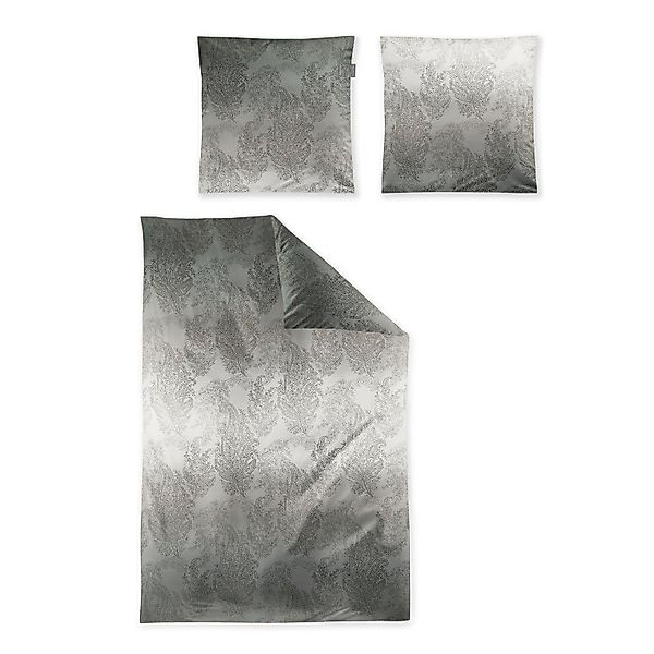 Irisette Biber Bettwäsche Koala 8661-30 Paisley Federn Grau 135x200 günstig online kaufen