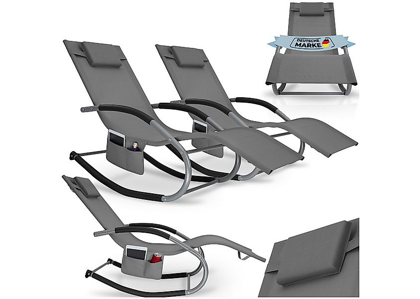 tectake Gartenliege Sonnenliege Taya, ergonomisch, mit Komfort-Schwingbeweg günstig online kaufen