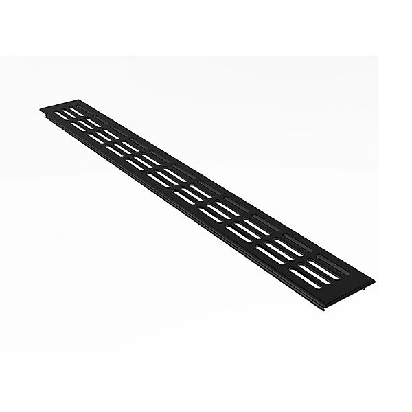 MS Beschläge Lüftungsgitter 60 x 400 mm Alu Schwarz  RAL 9005 Luftzirkulati günstig online kaufen