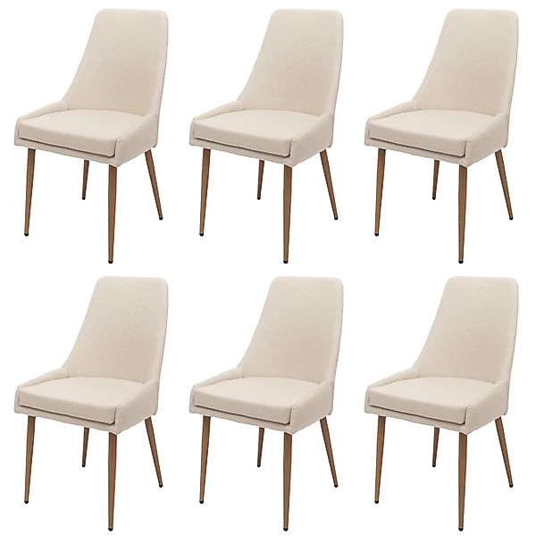 MCW Esszimmerstuhl O27 6er-Set Beige günstig online kaufen