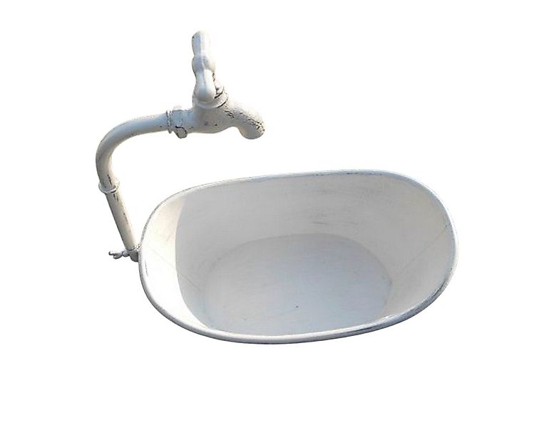 Deko-Impression Pflanzschale Wanne mit Deko-Wasserhahn Blumentopf günstig online kaufen