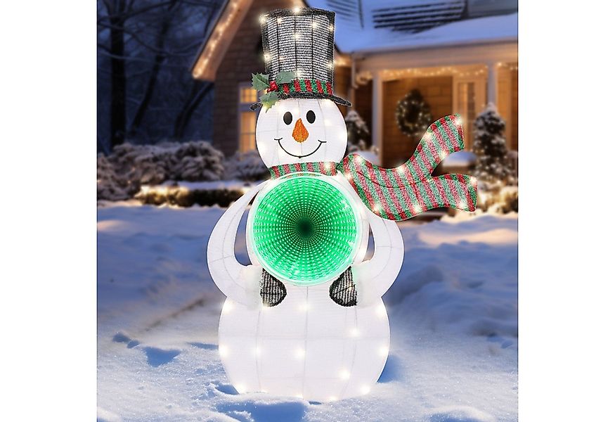 Elegear Schneemann Vertikale 92cm Schneemann mit Tunnel-Leuchte, LED Weihan günstig online kaufen