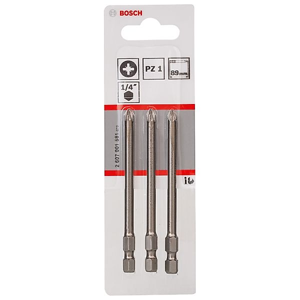 Bosch Schrauberbit Extra Hard PZ1 89 mm 3 Stück günstig online kaufen