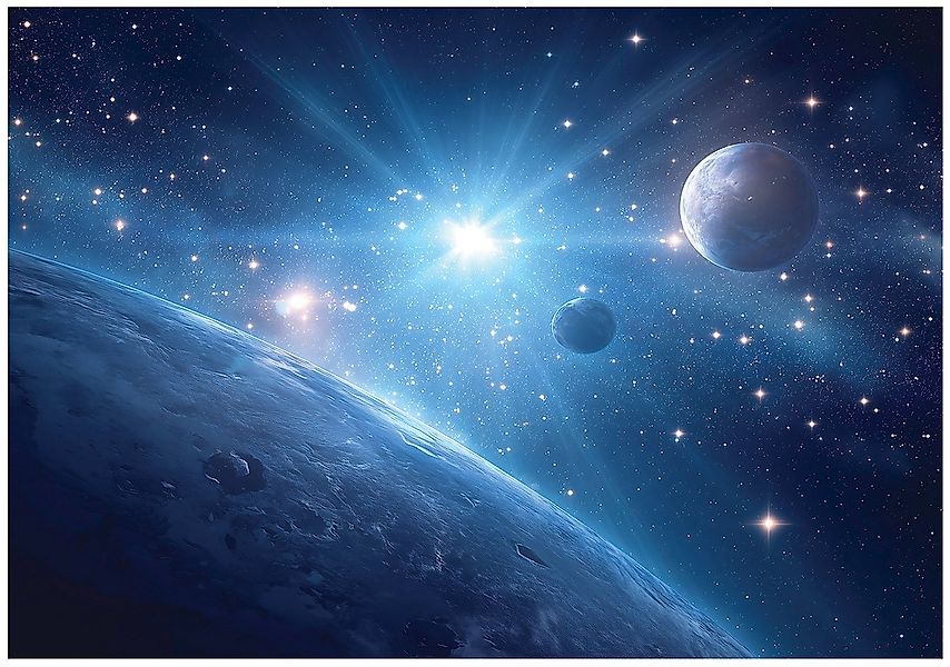 Wallarena Fototapete Kinderzimmer Weltraum Planeten Kinder Vlies Tapete Wan günstig online kaufen