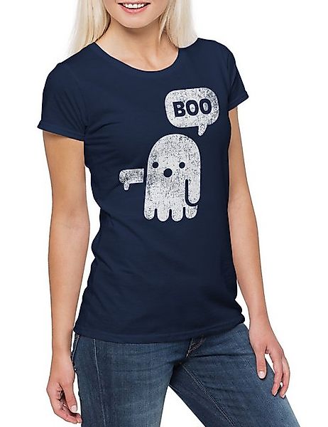 Urban Backwoods Print-Shirt Boo II Damen T-Shirt Spectre Fun Geist Ghost Ge günstig online kaufen