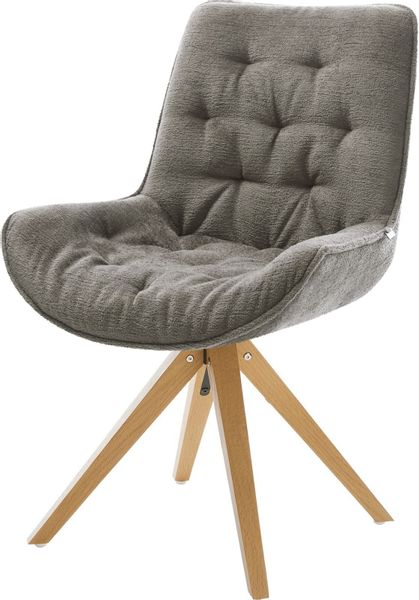 DELIFE Polsterstuhl Taimi-Flex, Holzgestell kantig Natur günstig online kaufen