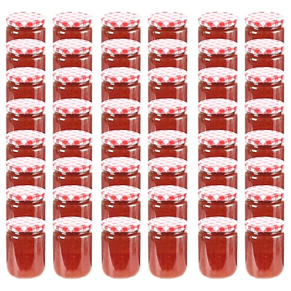 Marmeladengläser Mit Weißem/rotem Deckel 48 Stk. 230 Ml günstig online kaufen