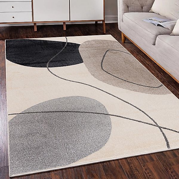 Mazovia Designteppich Modern Teppich Kurzflor Wohnzimmerteppich günstig online kaufen