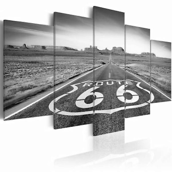 artgeist Wandbild Route 66 - black and white schwarz/weiß Gr. 200 x 100 günstig online kaufen