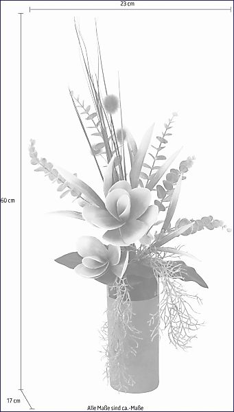 Kunstpflanze Arrangement Soft-Magnolie in Vase Magnolie, günstig online kaufen