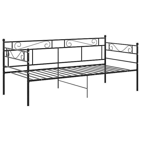vidaXL Bett Schlafsofa Bettgestell Schwarz Metall günstig online kaufen
