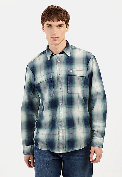 camel active Karohemd aus Baumwolle Langarm Kentkragen Kentkragen günstig online kaufen