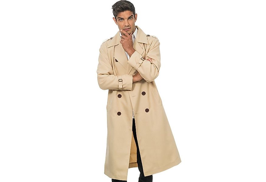 CHAKS Kostüm Detektiv Verkleidung Trenchcoat Beige Herren günstig online kaufen