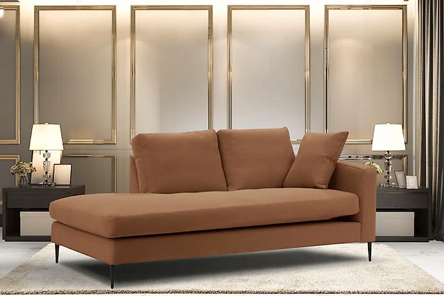 Home affaire Recamiere »Cozy Chaiselongue, Maße B/T/H: 195/97/80 cm« mit lo günstig online kaufen