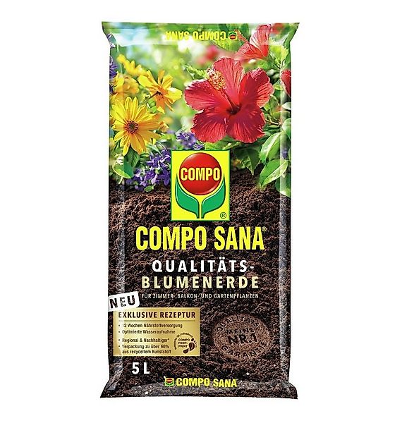 Compo Pflanzendünger COMPO Sana Qualitäts Blumenerde 5 Ltr günstig online kaufen