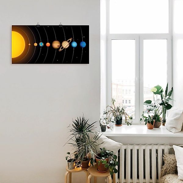 Artland Wandbild »Vector Sonnensystem mit Planeten« Sonnensystem 1 Stk. tlg günstig online kaufen