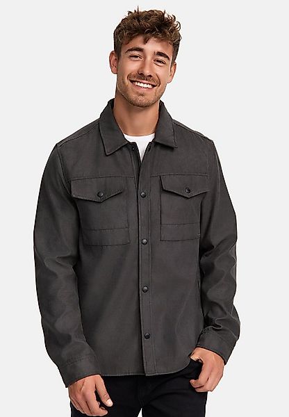 Indicode Langarmhemd Herren INFinny Herrenhemd Langarm Stylisches Fake-Sued günstig online kaufen