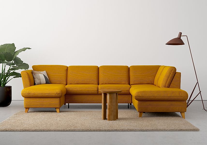 Home affaire Wohnlandschaft »Trelleborg U-Form« wahlweise mit Bettfunktion günstig online kaufen