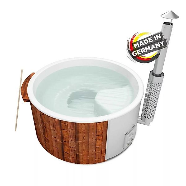 Holzklusiv Hot Tub Saphir 200 Thermoholz Basic Wanne Weiß günstig online kaufen