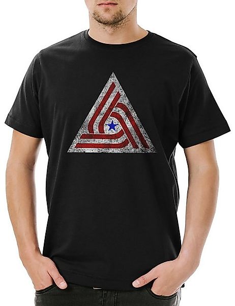 Urban Backwoods Print-Shirt Aliens Tri Centennial Flag Patch Herren T-Shirt günstig online kaufen