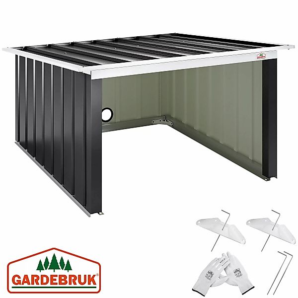 Gardebruk Mähroboter-Garage, Pultdach Metall 86x100x63cm 4x günstig online kaufen