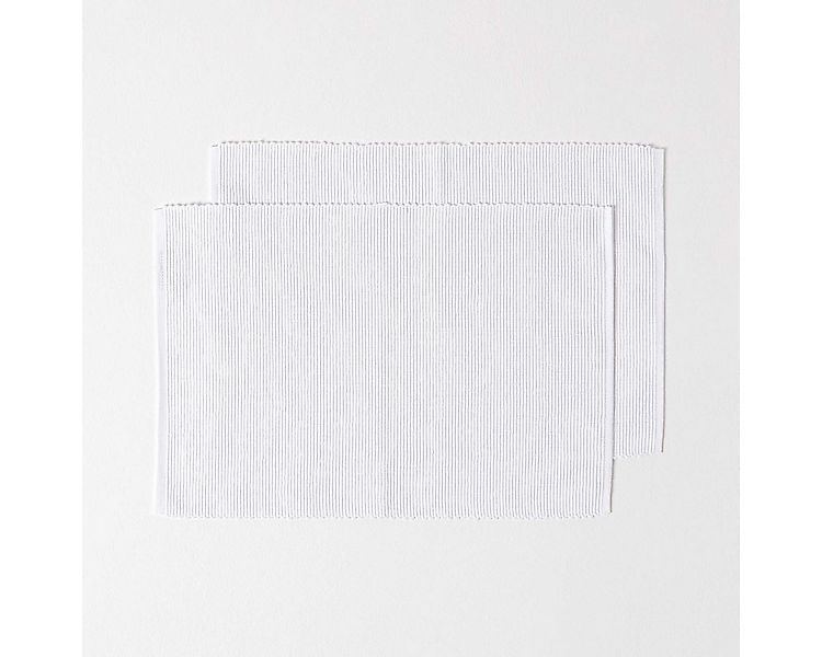 Homescapes Platzset Tischset weiß im 2er-Set – 30 x 45 cm, 100% Baumwolle günstig online kaufen