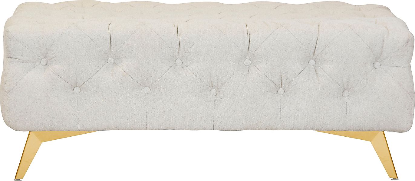 Leonique Polsterhocker "Amaury", Chesterfield-Optik, Breite 120cm, Fußfarbe günstig online kaufen