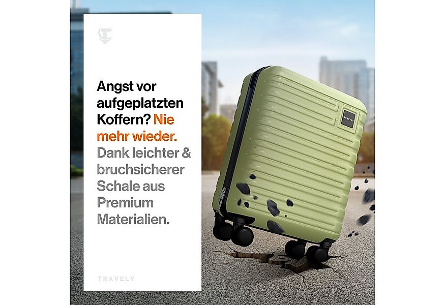 Travely Koffer Polycarbonat Handgepäck Koffer 55x40x20cm - für Ryanair Luft günstig online kaufen