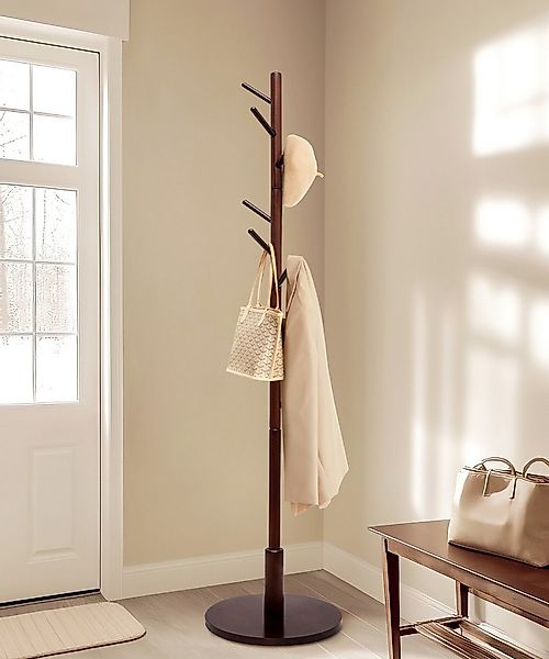 Yorbay Garderobenständer aus Buche Massivholz, Kleiderständer Baumform mit günstig online kaufen