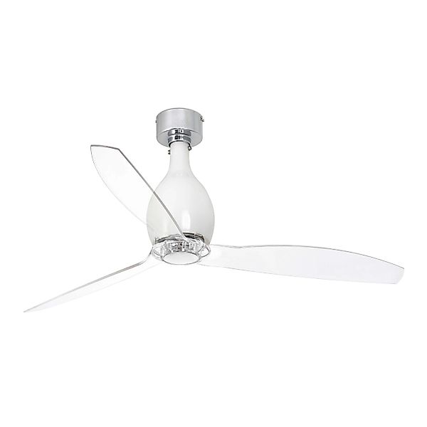 FARO Energiespar Deckenventilator Mini Eterfan Weiß Glänzend - Transparent günstig online kaufen