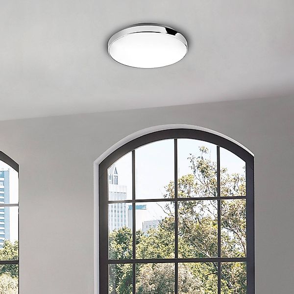 LED-Deckenlampe Malbona, Chromrahmen, Ø 28,5 cm günstig online kaufen