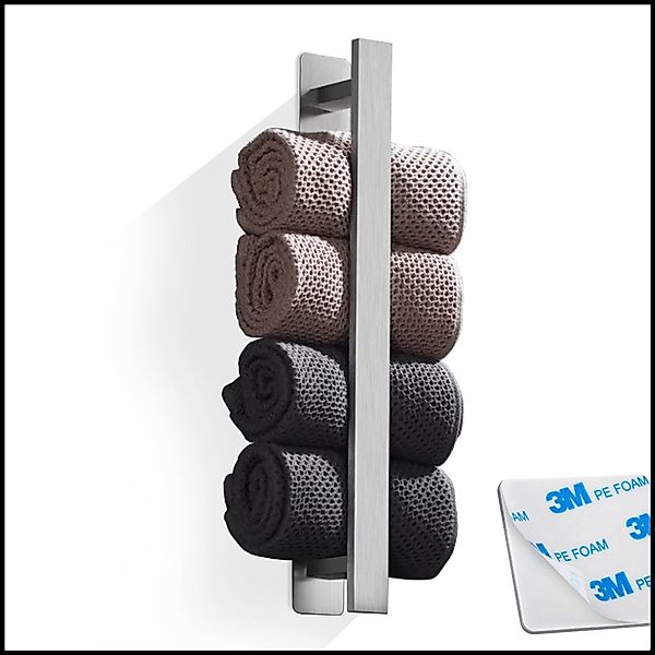 LIVINA HOME Handtuchhalter ohne Bohren 40cm Edelstahl, Gästehandtuchhalteru günstig online kaufen