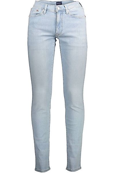 Gant 5-Pocket-Jeans Herren Extra Slim Jeans Blau mit 5 Taschen und Verwasch günstig online kaufen