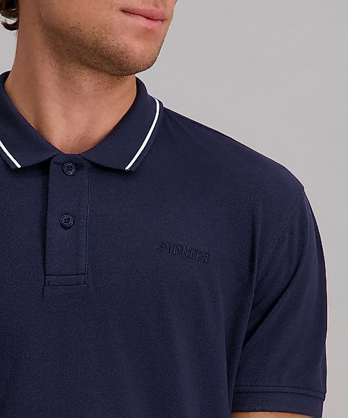 Pioneer Authentic Jeans Poloshirt mit Logo Schriftzug günstig online kaufen