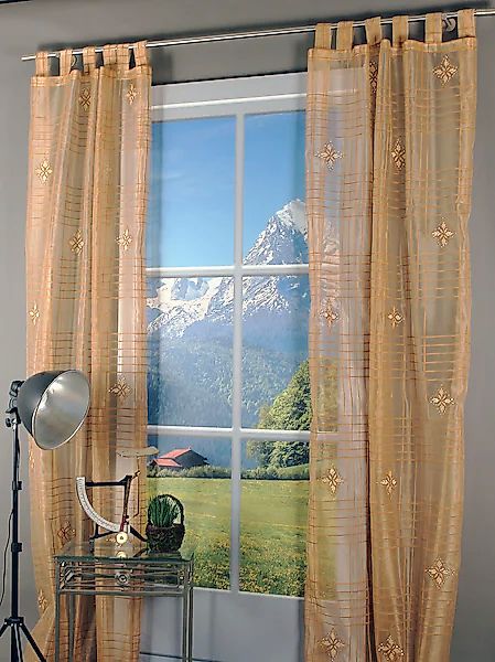 HOSSNER - ART OF HOME DECO Gardine "Stellisee" Schlaufen 1 Stk. tlg. Schlau günstig online kaufen