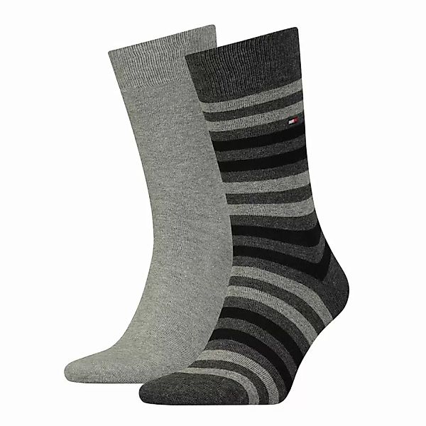 Tommy Hilfiger Duo Stripe Socken 2 Paare EU 43-46 Middle Grey Melange günstig online kaufen