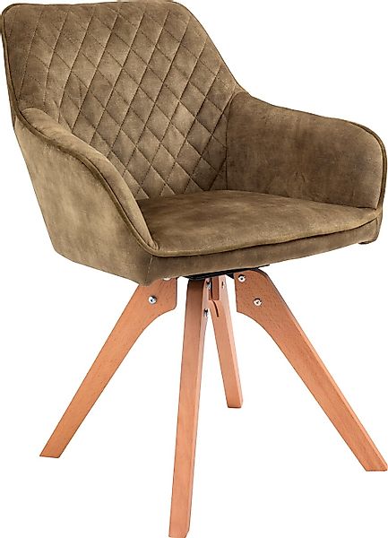 SalesFever Armlehnstuhl, 1 St., Samtvelours-Polyester, 180° Drehplatte unte günstig online kaufen
