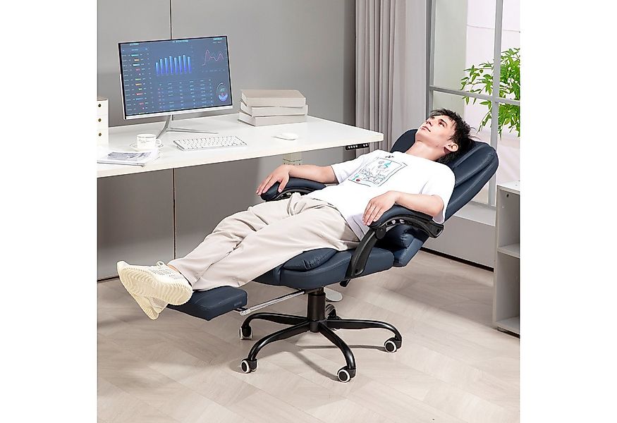 Vinsetto Schreibtischstuhl mit 7 Punkt Massage, mit Liegefunktion, Fernbedi günstig online kaufen