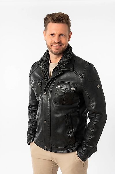 Mauritius Lederjacke "MMGarreck" mit Stehkragen günstig online kaufen